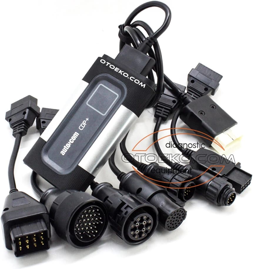 Autocom CDP+ Bluetooth arıza tespit cihazı ve 8 parça ağır vasıta kamyon kablo seti