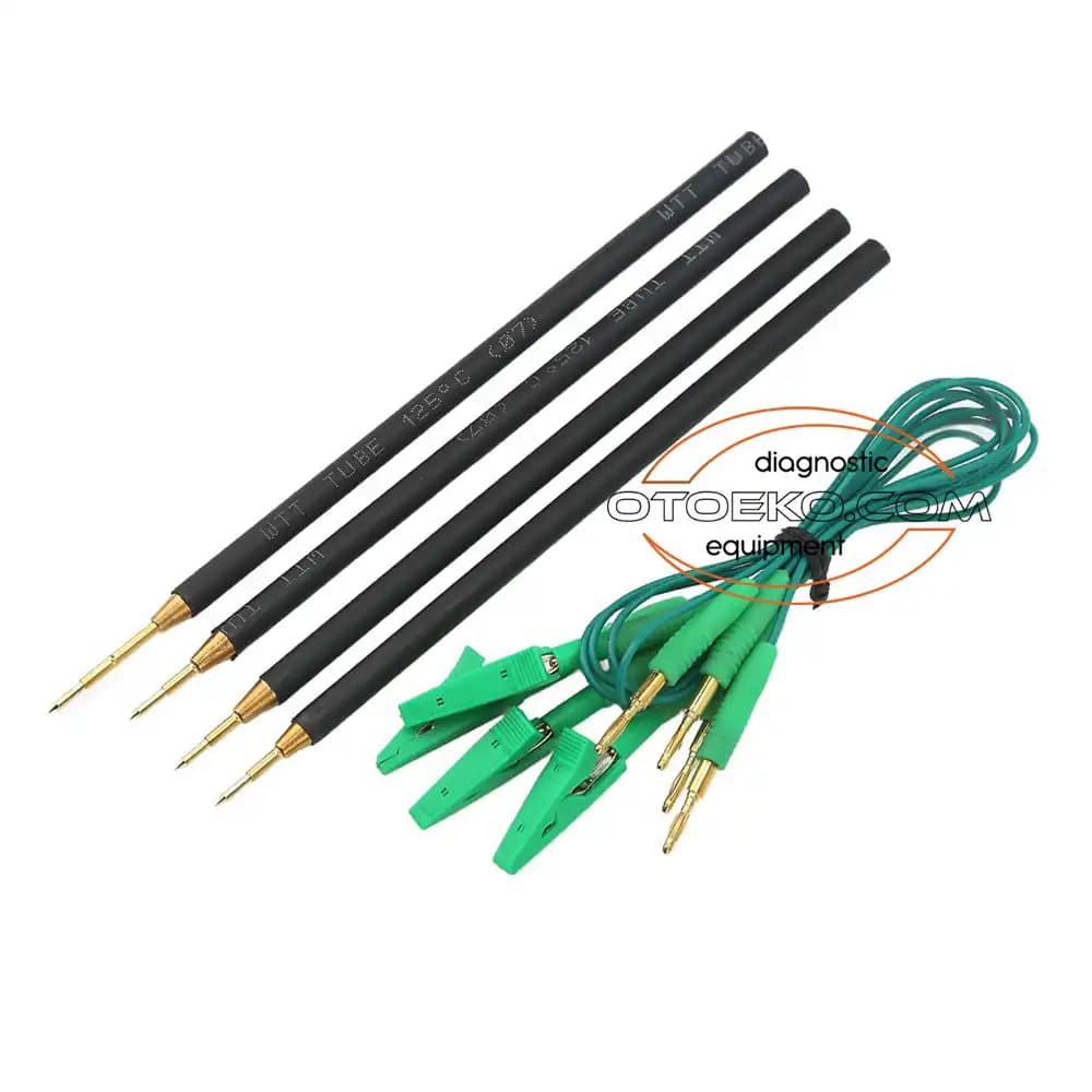 ECU Chip Tuning BDM Sehpaları İçin Yaylı Metal Probe (Kalem) ve Kablo Seti (4 Adet) - 1