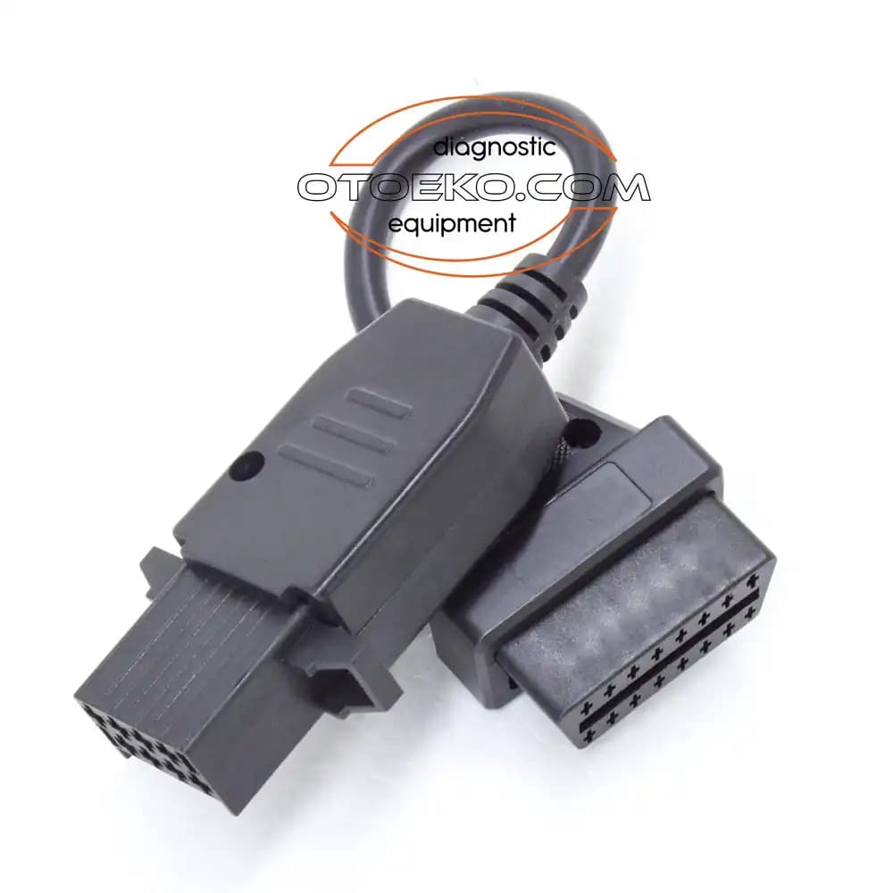 Volvo 8 Pin Soket – 16 Pin OBD2 Dişi Ağır Vasıta Kamyon, Çekici ve Otobüs Arıza Tespit Dönüştürücü Kablosu (24V) - 1