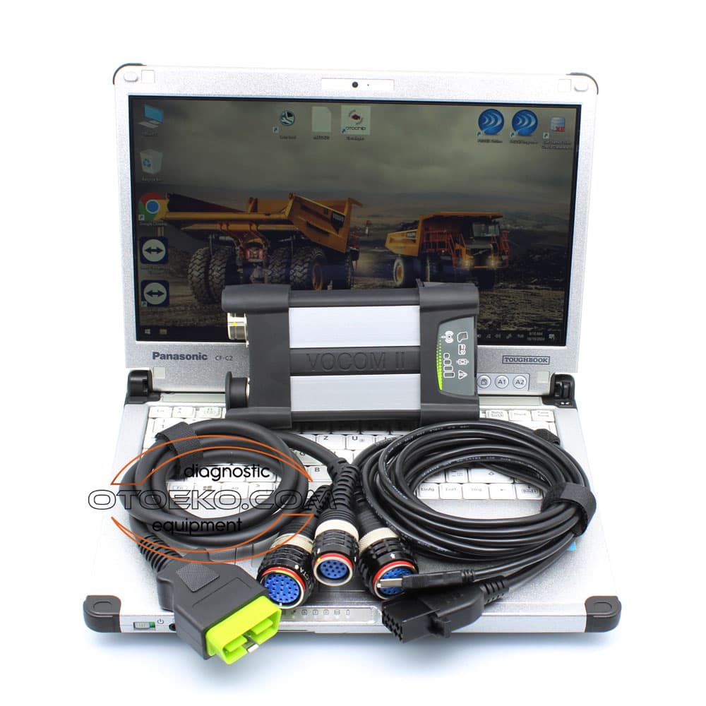 Volvo VOCOM II (88894000) Orijinal Ağır Vasıta Kamyon, Otobüs ve İş Makinesi Arıza Tespit Cihazı + Kurulu Laptop Hazır Set - 1