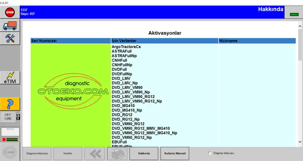 İveco Eltrac Easy v16.1 Arayüz Görünümü İveco Eltrac Easy v16.1 Yazılım Arayüzü