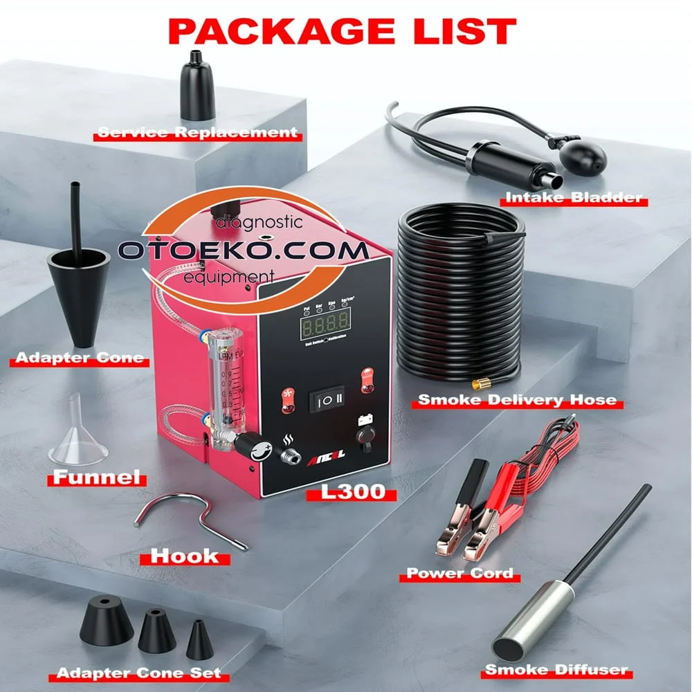 معدات وملحقات الورشة الاحترافية Ancel L300 Smoke Duman Kaçak Test Cihazı (MAN) بضمان الجودة - 6