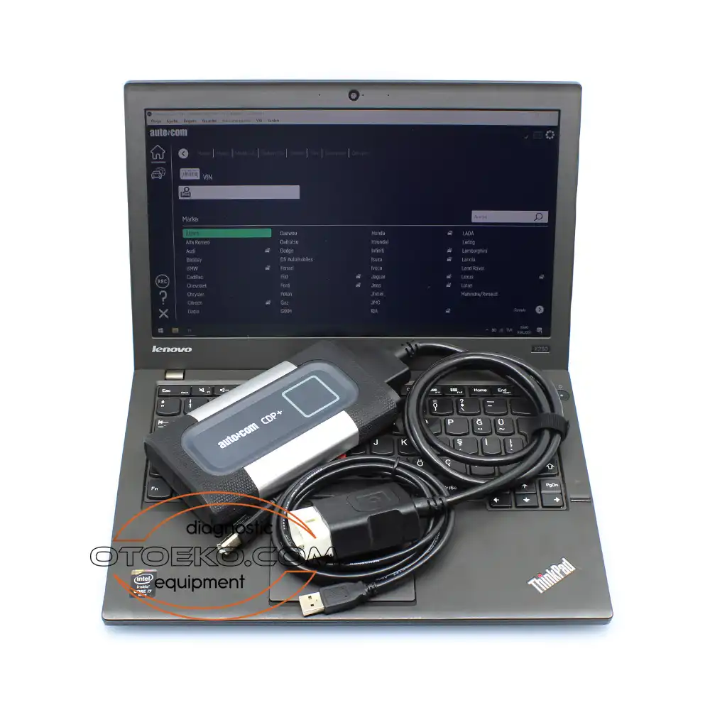 Autocom CDP+ Cihaz ve Laptop Seti.