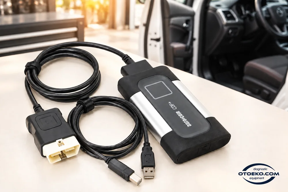 Araç yanında canlı verileri takip etme bağlamında Autocom CDP+ çalışma alanı