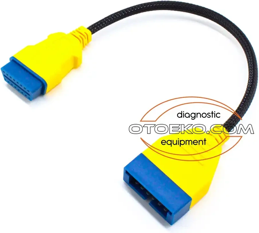AUTOOL GM (General Motors) 12 Pin kablonun OBD2 ucunun teşhis cihazına bağlanması