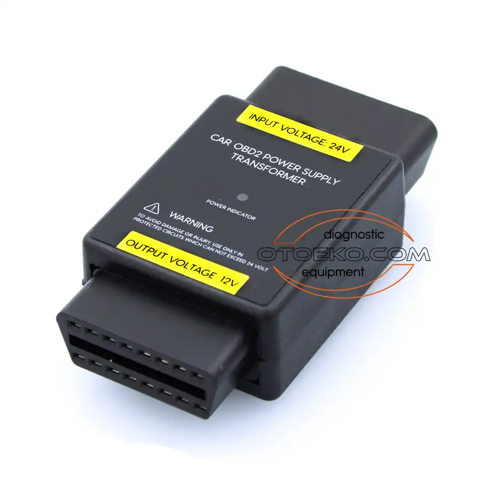 AUTOOL Launch Uyumlu OBD2 24V -> 12V Voltaj Dönüştürücü Konverter Adaptör - 1
