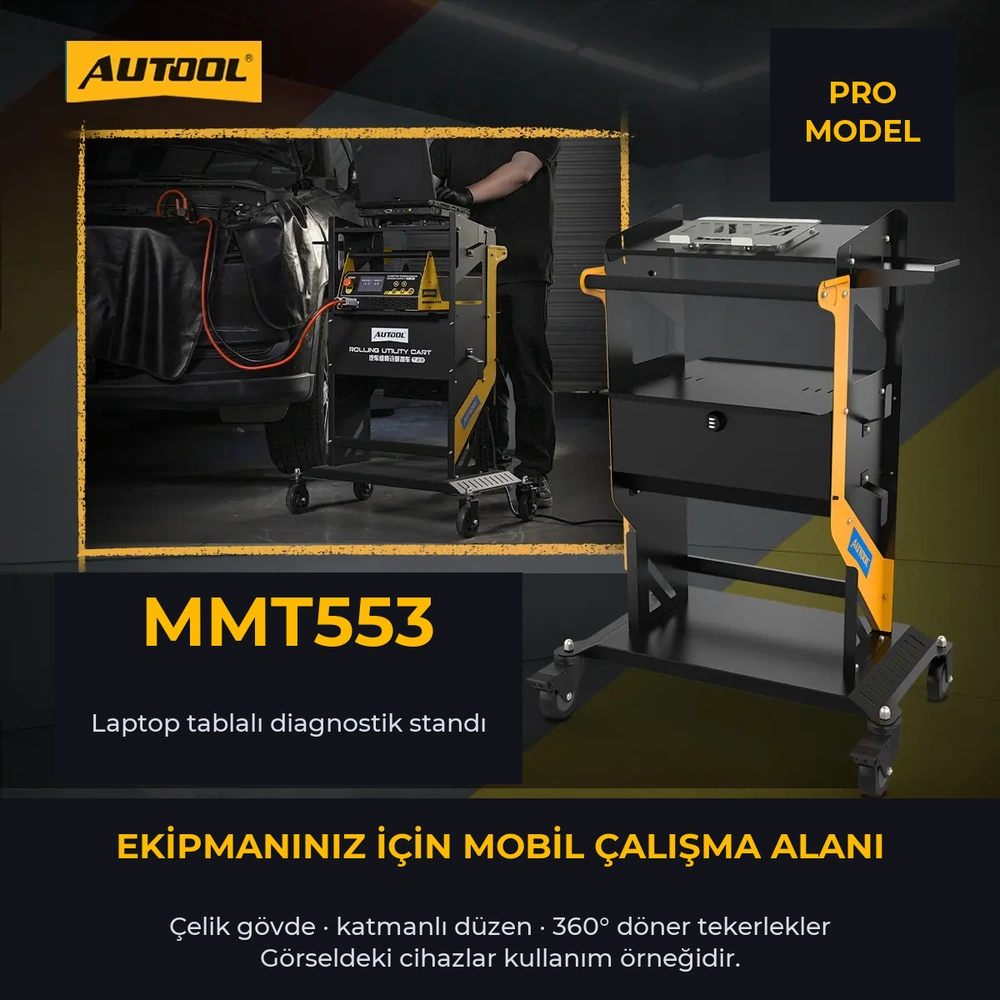 AUTOOL MMT553 Pro model: profesyonel atolyede kullanim