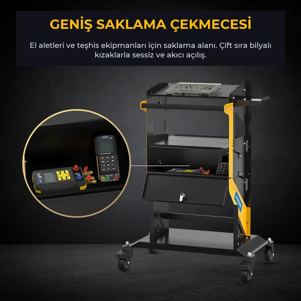 AUTOOL MMT553 Pro model: saklama cekmecesi