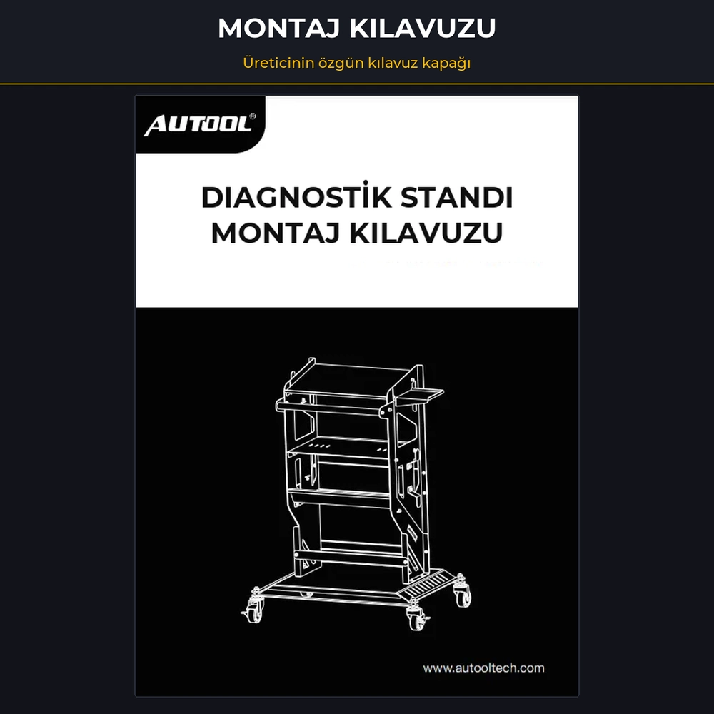 AUTOOL MMT553 açık raflı düz model: montaj kilavuzu kapagi