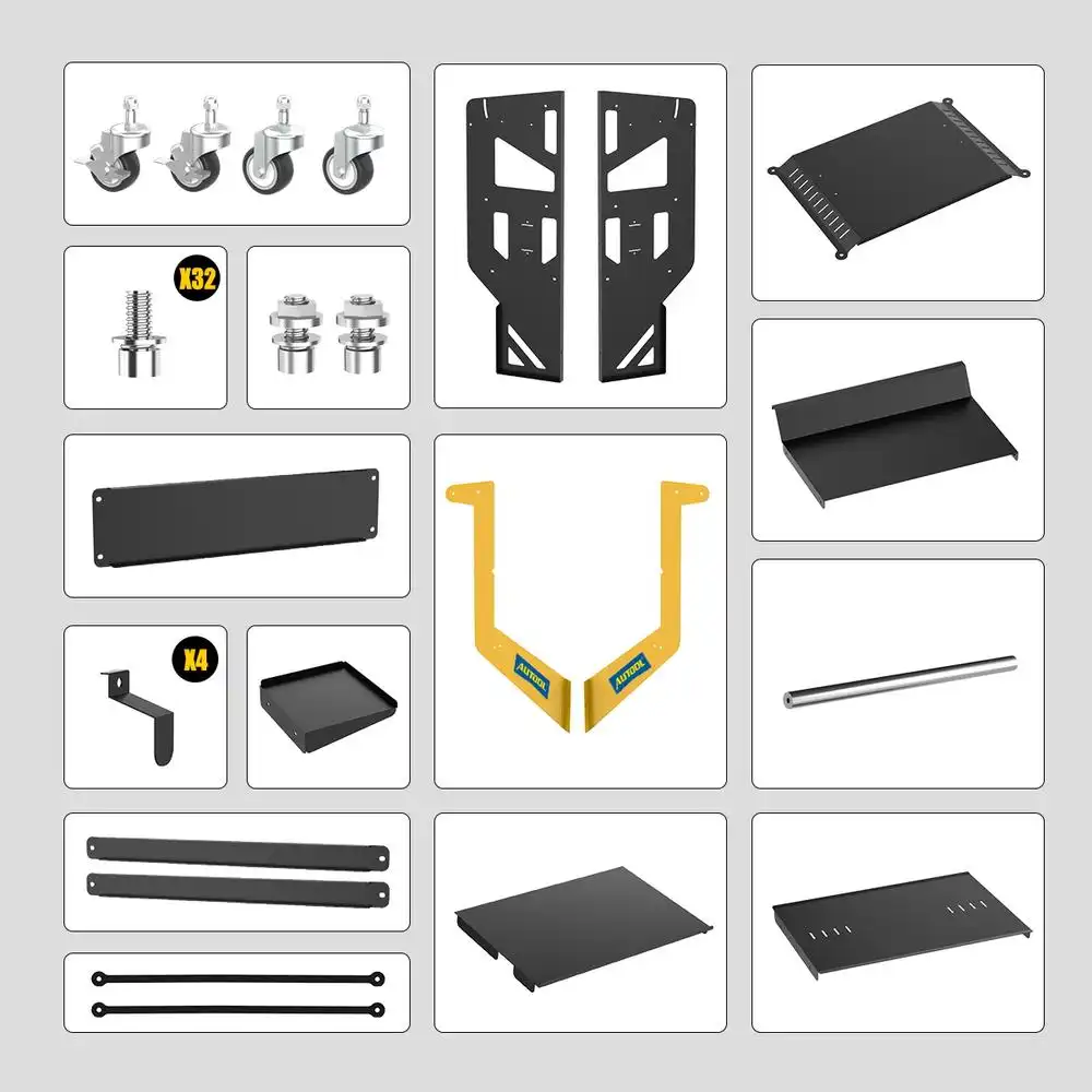 Panels, shelves and assembly parts for the MMT553 open-shelf cart