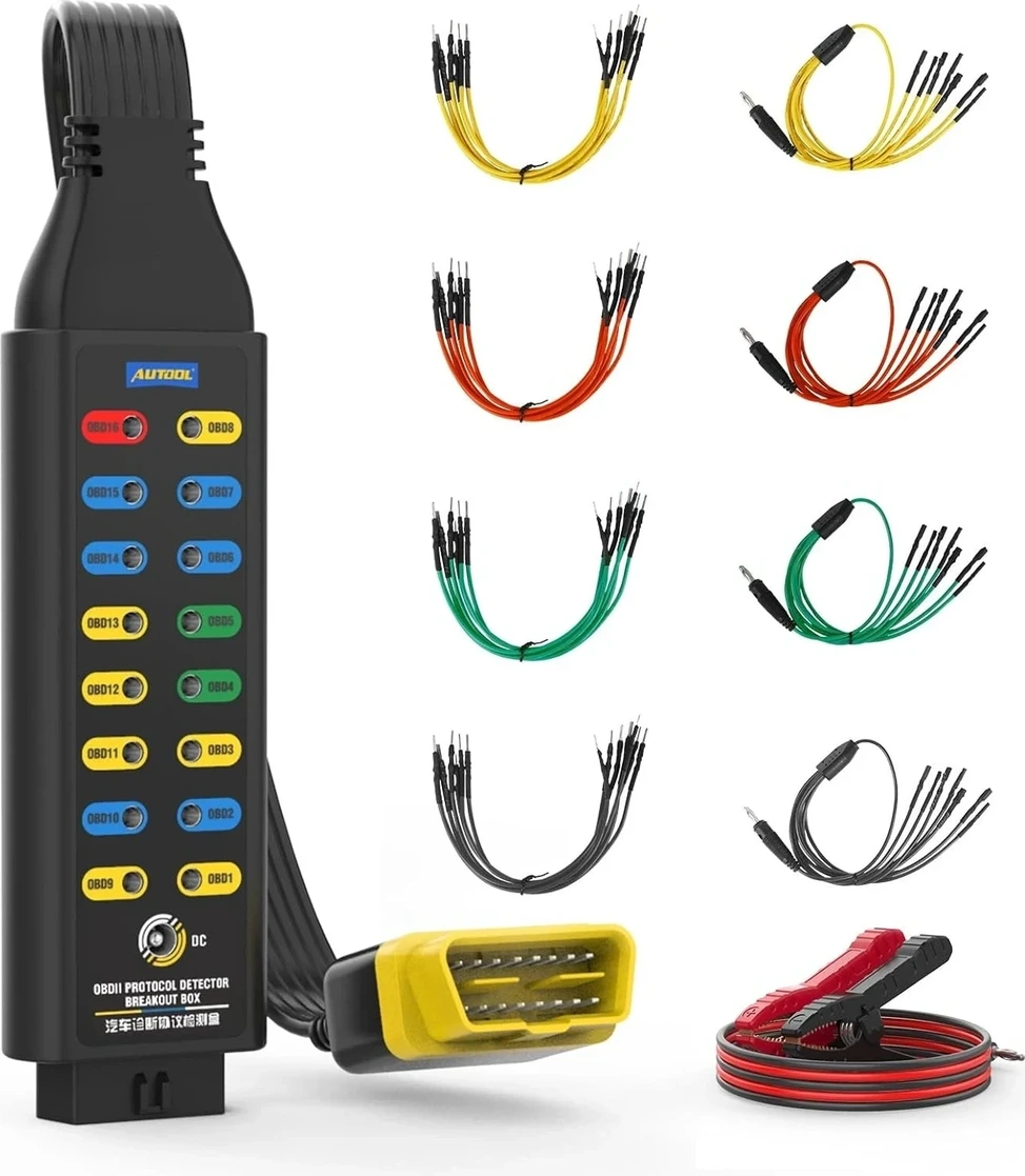 AUTOOL OBD2 Breakout Box aracın OBD2 portuna bağlanması