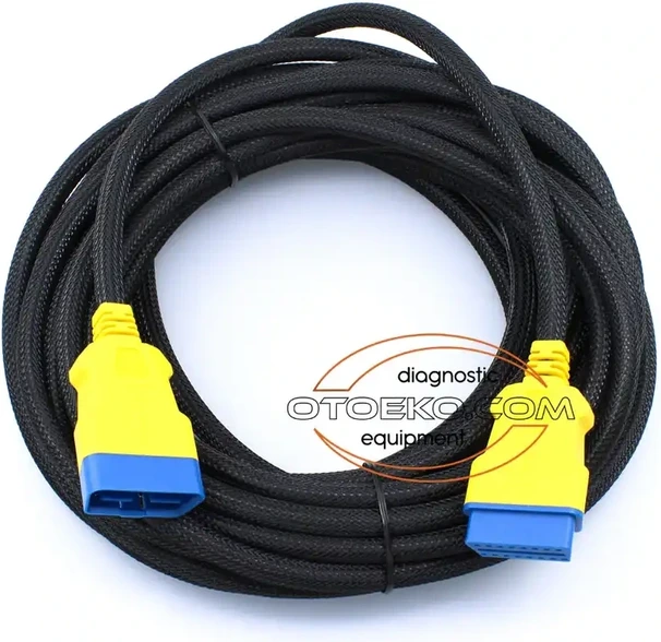AUTOOL OBD2 Uzatma Kablo 10 Metre — 16 pin erkek-dişi her iki ucu