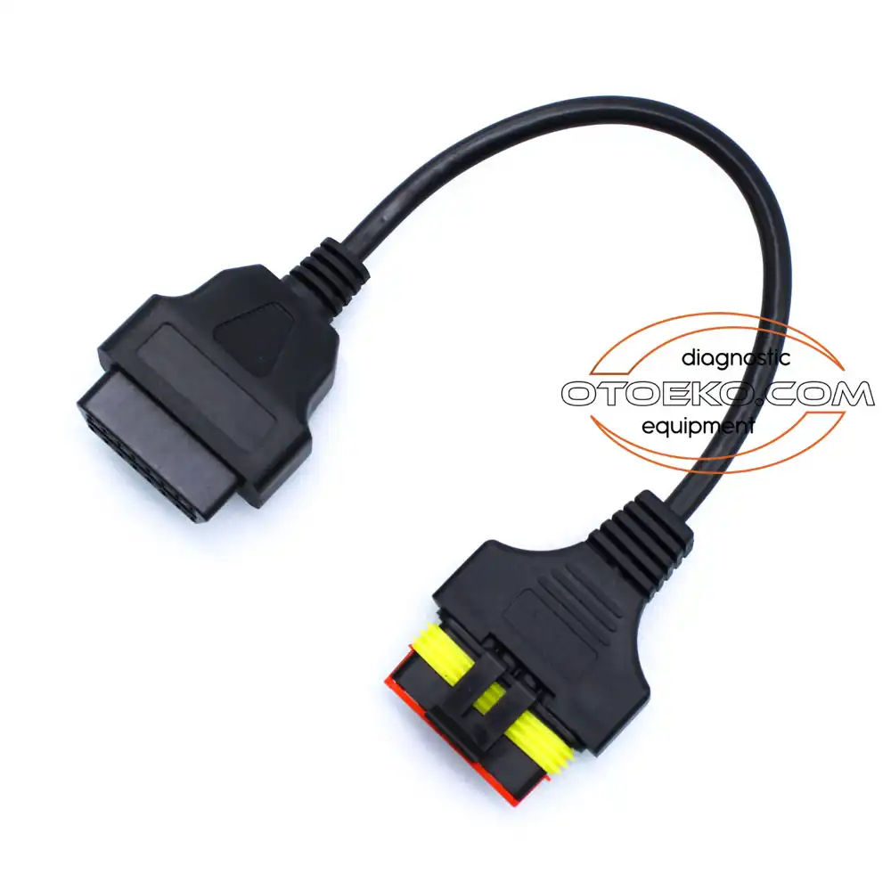Benelli 6-Pin Old Type (Delphi MT05) to 16-Pin OBD2 Motorcycle Diagnostic Adapter Cable