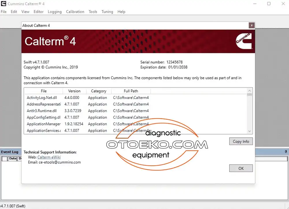 Cummins Calterm v5.14 Profesyonel Motor Tanılama Sistemi Cummins Calterm v5.14 Arıza Tespit Yazılımı