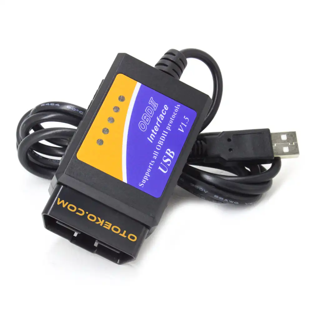 ELM327 v1.5 USB Wired OBD2 Diagnostic & Coding Interface (Original Microchip PIC18F25K80 for Windows PC) - 1