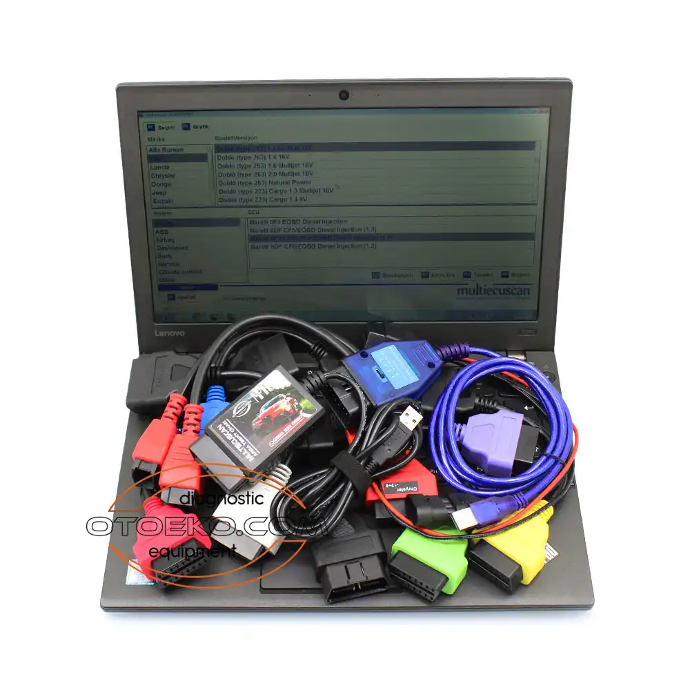 FIAT MULTIECUSCAN + HAZIR KURULU LAPTOP SETİ görseli.