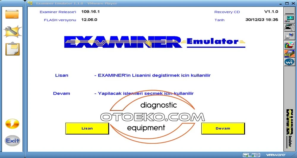 Fiat Examiner ekranı.