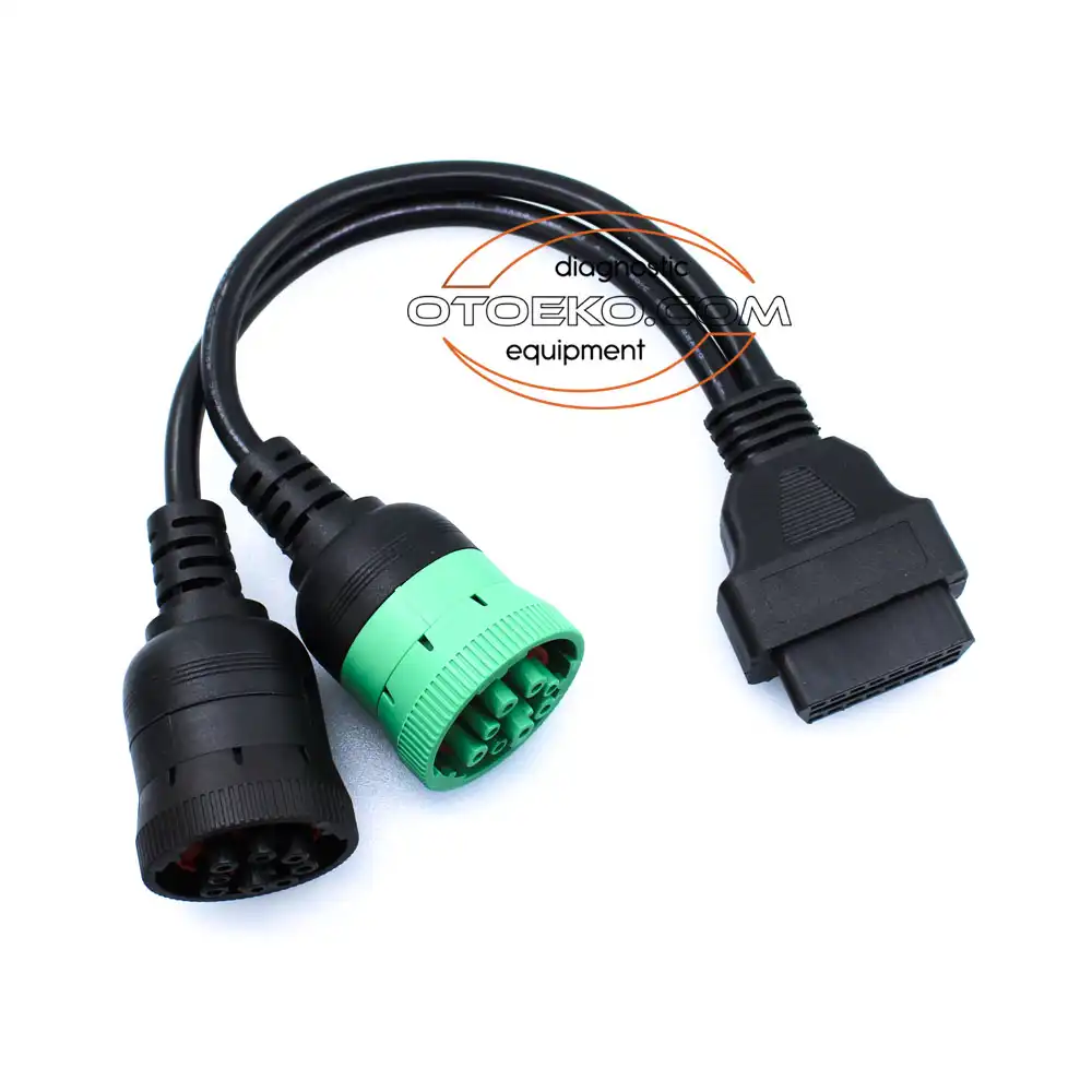 J1939 9 + 9 Pin - Obd2 OBD2 Diagnostic Adapter Cable - 3