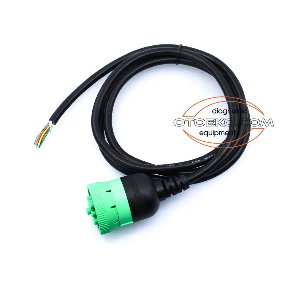 J1939 9 Pin Ucu Açık Kablo / Yeşil — Industrial OBD2 Diagnostic Adapter Cable - 4