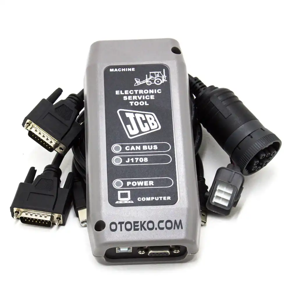 جهاز تشخيص وبرمجة معدات جي سي بي الأصلي JCB DLA (Data Link Adapter · 728/26500) المتوافق مع ServiceMaster 4