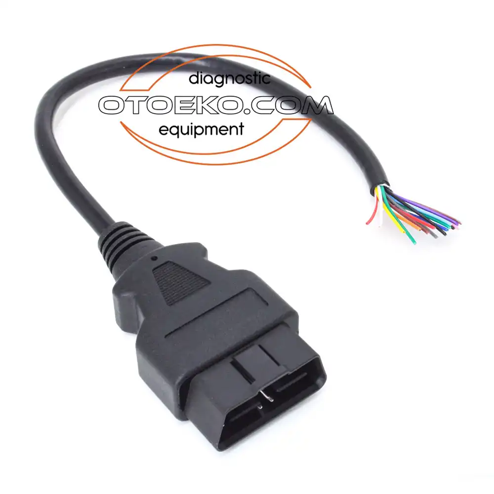 كابل ووصلة الفحص والتشخيص الصناعية Obd2 16 Pin Ucu Açık Erkek Uzatma Kablosu / 30 CM (Otoeko) عالية الاعتمادية - 3