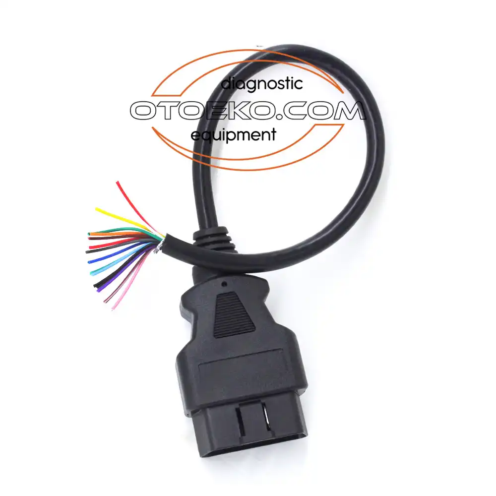 كابل ووصلة الفحص والتشخيص الصناعية Obd2 16 Pin Ucu Açık Erkek Uzatma Kablosu / 30 CM (Otoeko) عالية الاعتمادية - 4