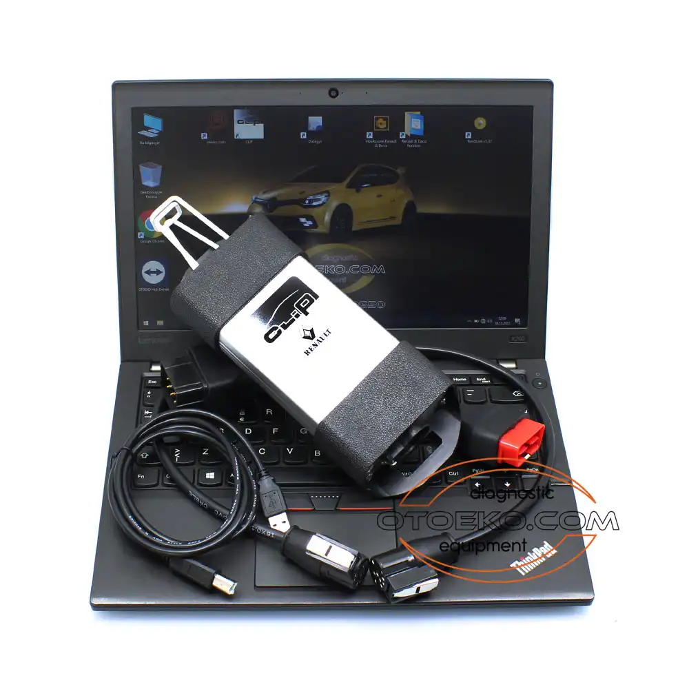 Renault Dacia Can Clip Cihaz ve Laptop Seti.