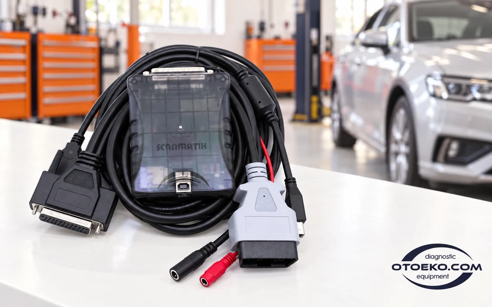 Aydınlık servis alanında Scanmatik SM3 ve bağlantı seti