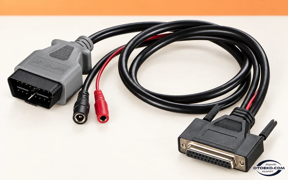 Scanmatik araç iletişim kablosunun OBD ve D-sub uçları