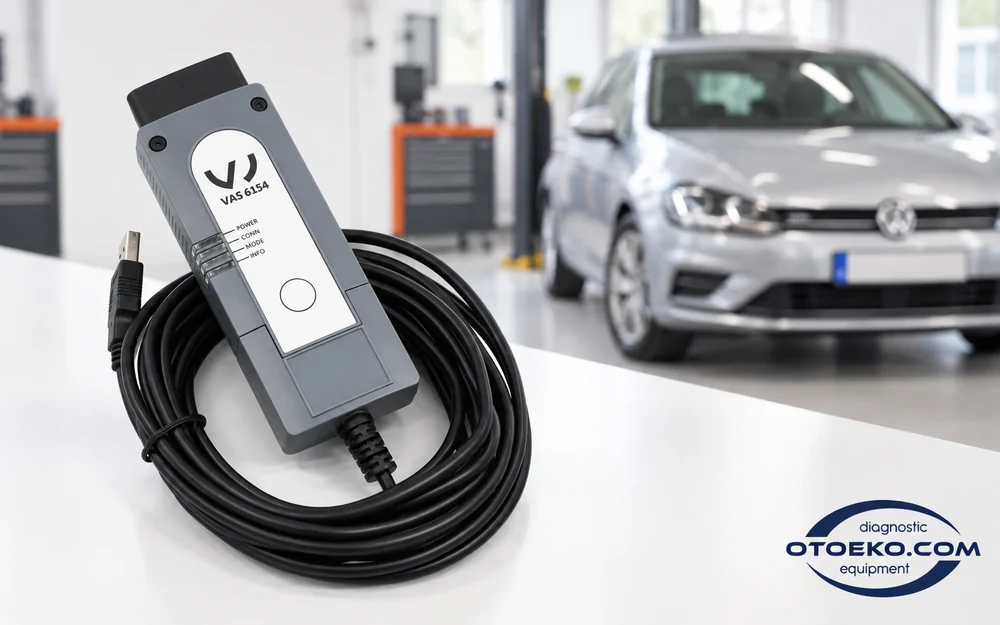 Servis alanında VAS 6154A arayüz ve USB kablosu
