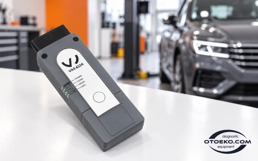 Servis sonrası kontrol için VAS 6154A arayüz görünümü