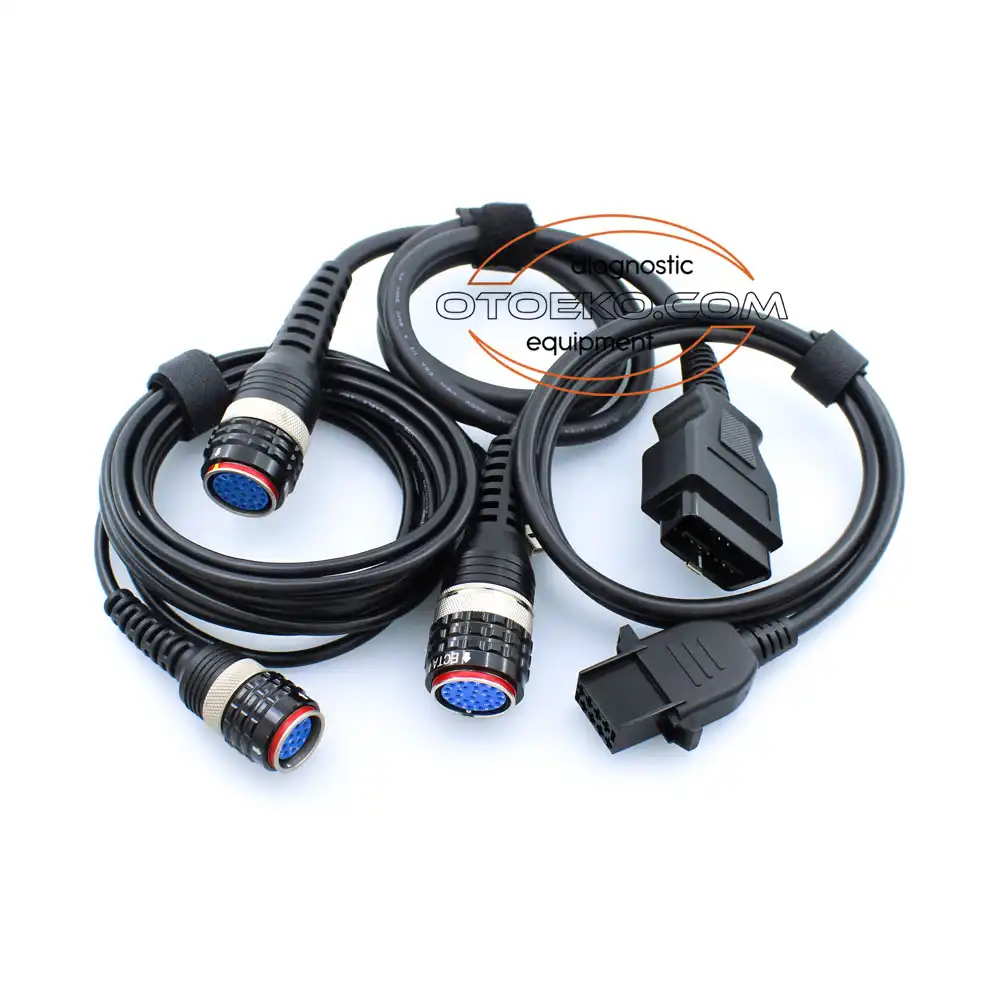 طقم كابلات جهاز فولفو Volvo VOCOM الكامل (كابل 16 بن OBD2 + كابل 8 بن + كابل USB مقفل) - 3