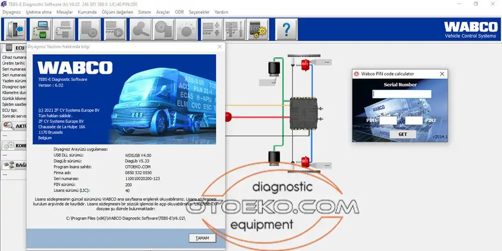 Wabco ABS-EBS Profesyonel Tanılama Sistemi Wabco ABS - EBS Arıza Tespit Yazılımı