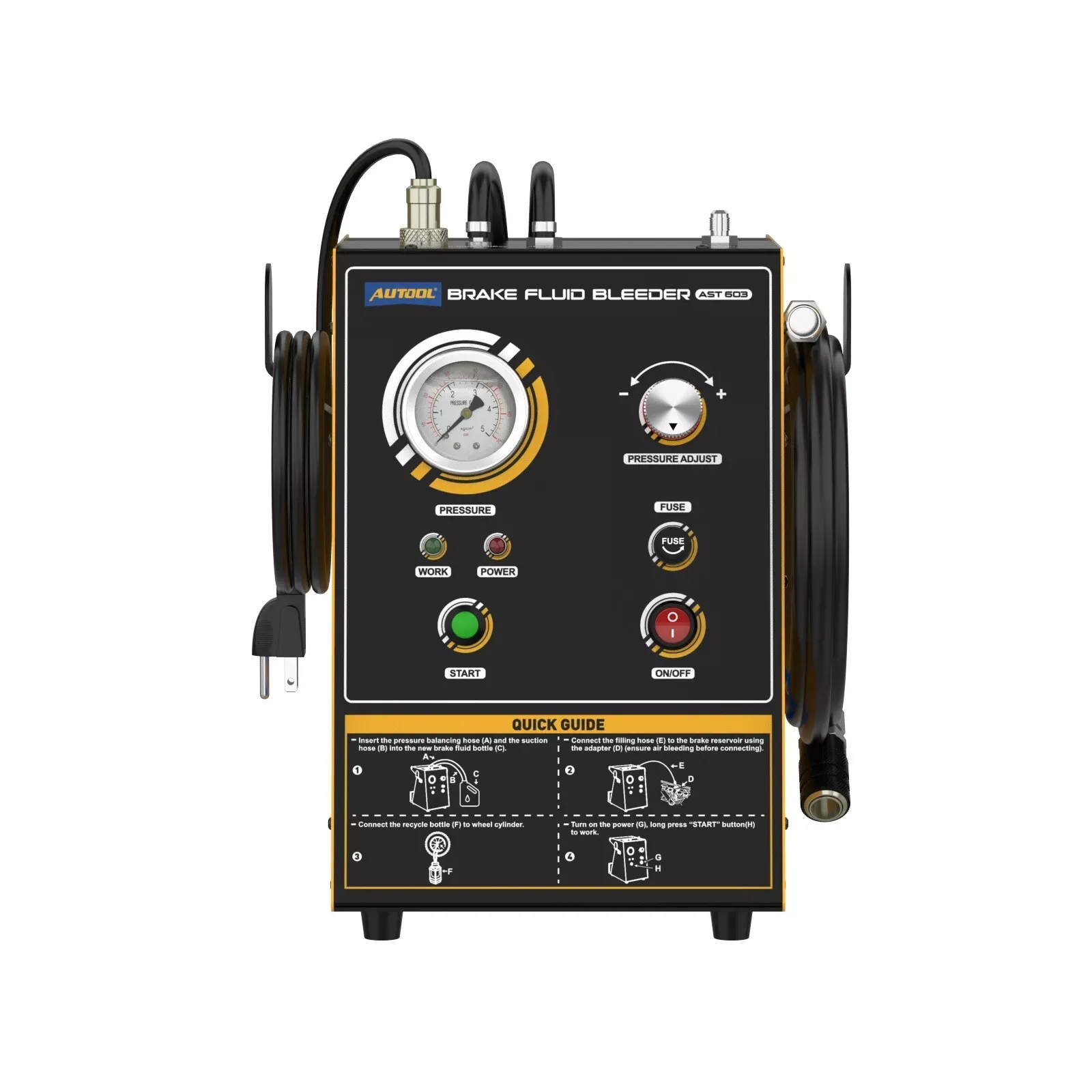 AUTOOL AST603 Titreşimli Fren Hidrolik Tahliye Cihazı - Görsel 3