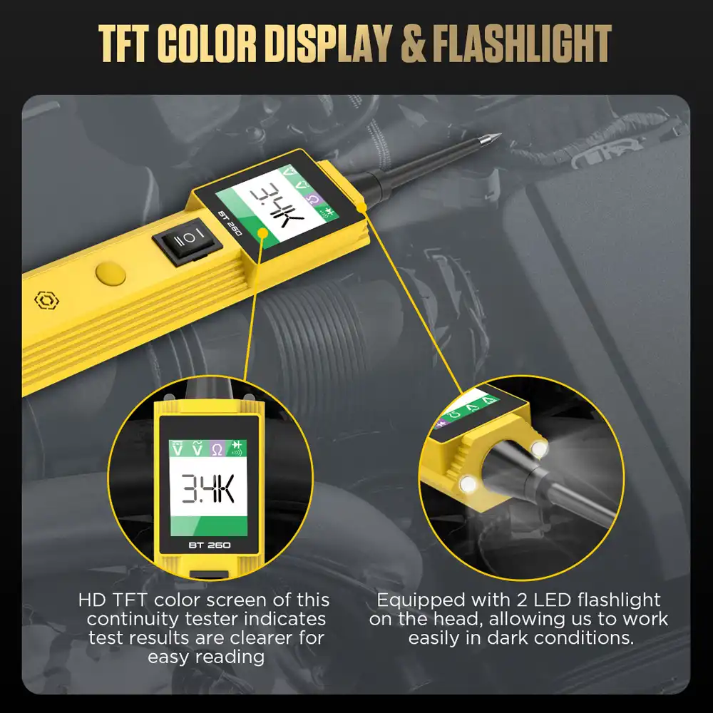 AUTOOL BT260 TFT Renkli Ekran ve El Feneri