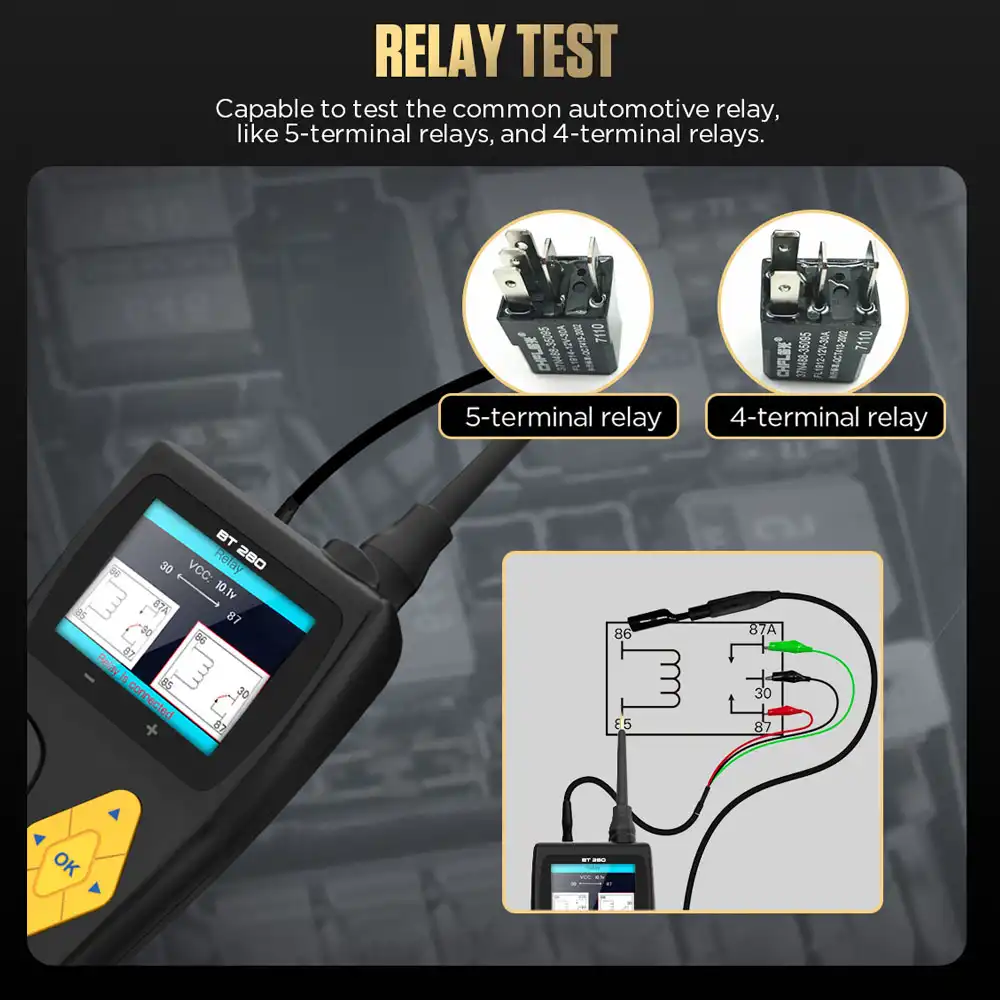 AUTOOL BT280 Röle Testi