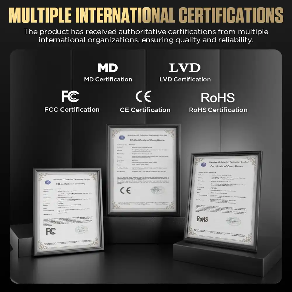AUTOOL C701 Çok Sayıda Uluslararası Sertifika