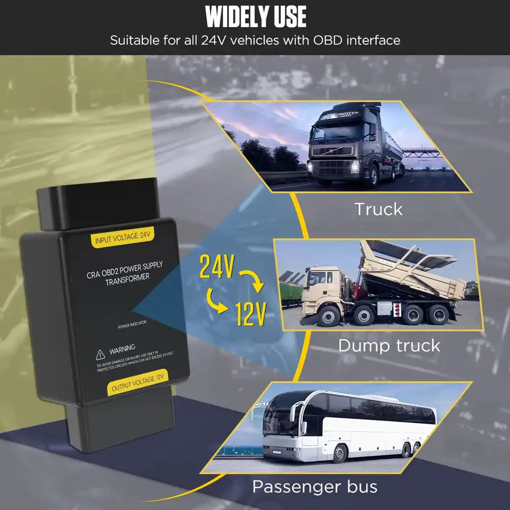 Autool Launch OBD2 24/12 Volt Dönüştürücü Yaygın Kullanım Alanları