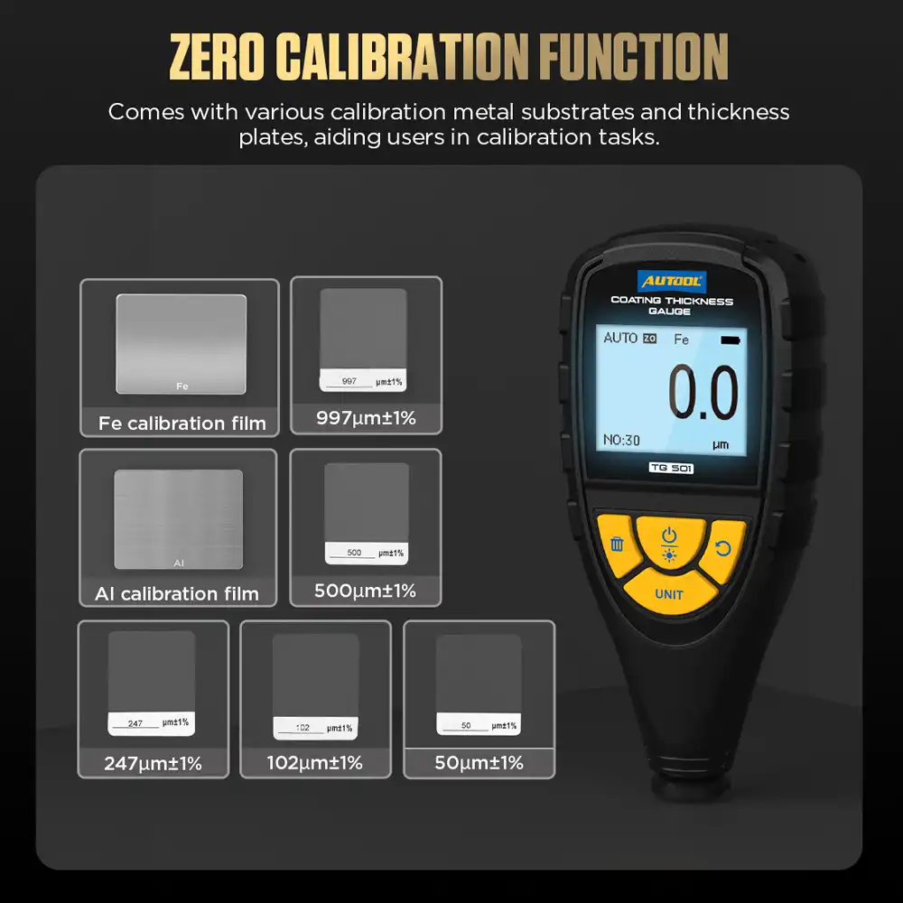 AUTOOL TG501 Sıfır Kalibrasyon Fonksiyonu