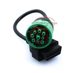 J1939 9 Pin - Obd2 Dönüştürücü Kablo Soketi / Yeşil - 2