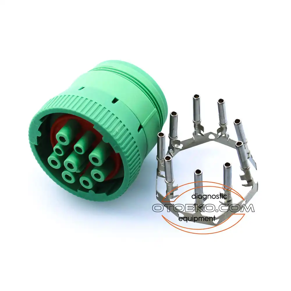 J1939 9 Pin Tip 2 Yeşil Boş Konnektör Gövdesi