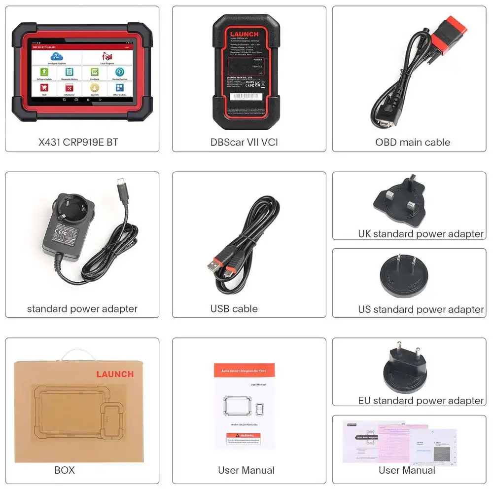 Launch CRP919E BT Paket İçeriği