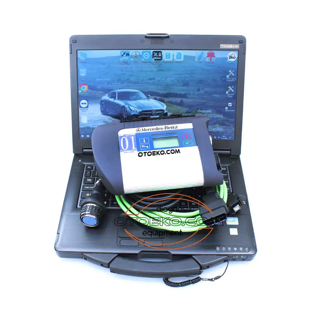 Mercedes C4 Arıza Tespit Cihazı Seti ile Gelen Laptop