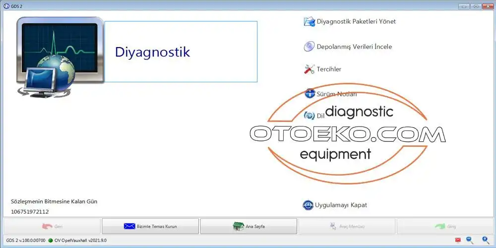 GDS2 Opel Chevrolet Arıza Tespit Ana ekran Görüntüsü GDS2 Opel Chevrolet Arıza Tespit Ana ekran Görüntüsü
