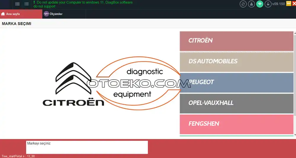 Diagbox Yazılım Arayüzü