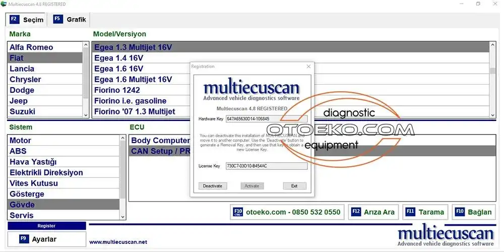 MultiEcuScan Profesyonel Araç Tanılama Sistemi Fiat Alfa Romeo Jeep FCA MultiEcuScan Profesyonel Araç Tanılama Sistemi Fiat Alfa Romeo Jeep FCA