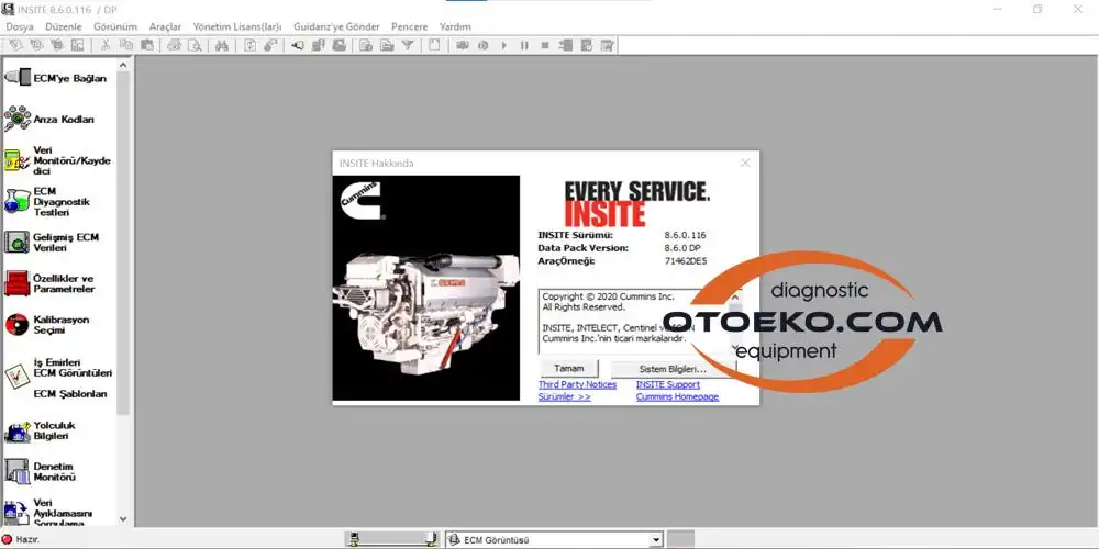 Cummins İnsite Arıza Tespit Yazılımı