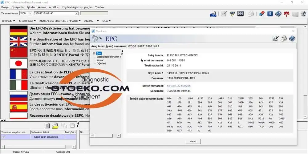 Mercedes EPC Katalog Yazılımı