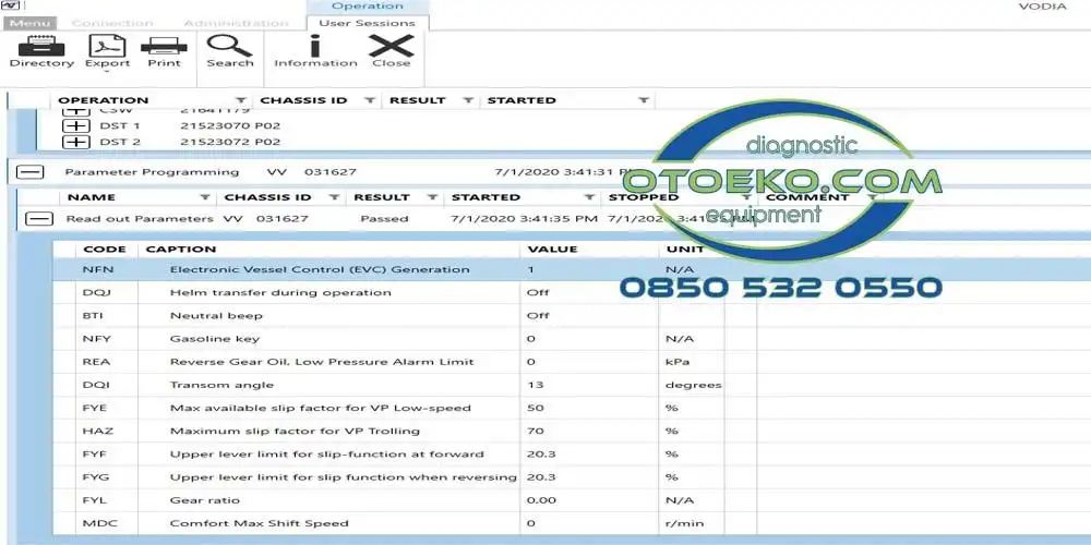 Volvo Vodia V5.2.50 Arayüz