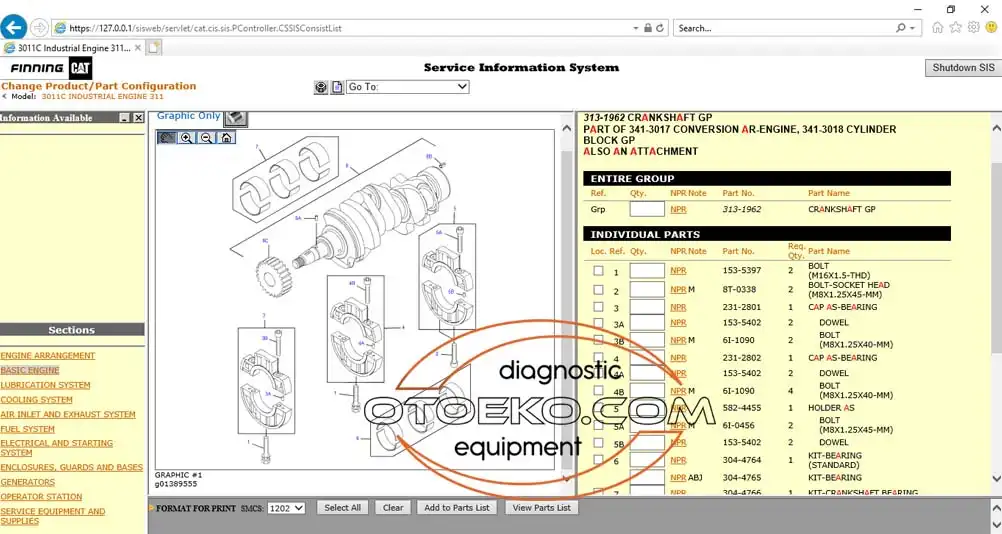 CAT Service Information System Interface 2